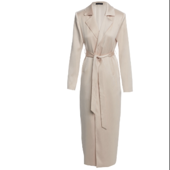 NWT Naked Wardrobe Gloss Boss Satin Coat - Picture 4 of 12